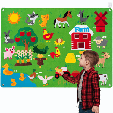Tablero de cuentos de granja | Crea magia con historias - Juguete educativo para niños pequeños